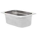 Gastronorm Containers 8 pcs GN 1/4 100 mm Stainless Steel - Side View