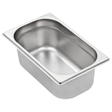 Gastronorm Containers 8 pcs GN 1/4 100 mm Stainless Steel - Top-Down View