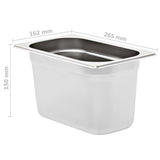 Gastronorm Containers 4 pcs GN 1/4 150 mm Stainless Steel - Low Angle