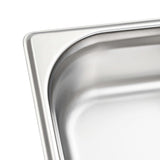 Gastronorm Containers 12 pcs GN 1/6 65 mm Stainless Steel - Close-Up Angle