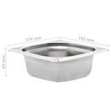 Gastronorm Containers 12 pcs GN 1/6 65 mm Stainless Steel - Low Angle