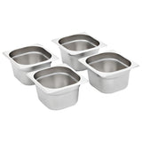 Gastronorm Containers 12 pcs GN 1/6 100 mm Stainless Steel