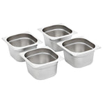 Gastronorm Containers 12 pcs GN 1/6 100 mm Stainless Steel