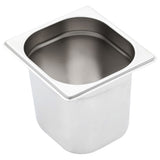 Gastronorm Containers 8 pcs GN 1/6 150 mm Stainless Steel - Top-Down View