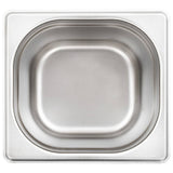 Gastronorm Containers 8 pcs GN 1/6 150 mm Stainless Steel - Rear View
