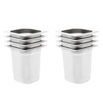 Gastronorm Containers 8 pcs GN 1/6 200 mm Stainless Steel