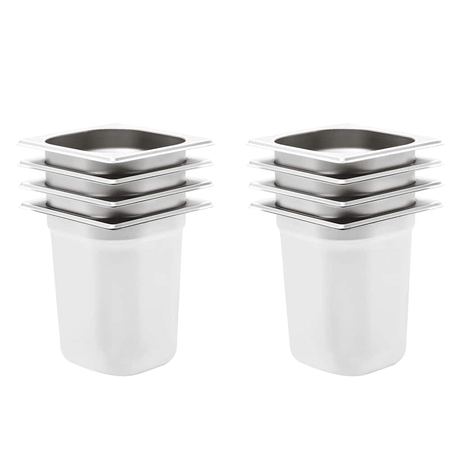 Gastronorm Containers 8 pcs GN 1/6 200 mm Stainless Steel