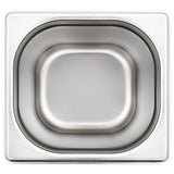 Gastronorm Containers 8 pcs GN 1/6 200 mm Stainless Steel - Rear View