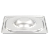 Lids for GN 1/6 Pan 8 pcs Stainless Steel - Top-Down View
