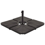 Umbrella Stand with Weight Plates Black