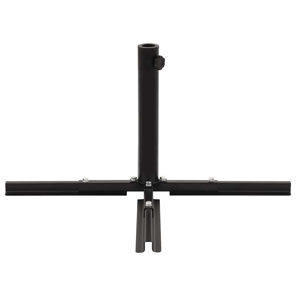 Umbrella Stand with Weight Plates Black