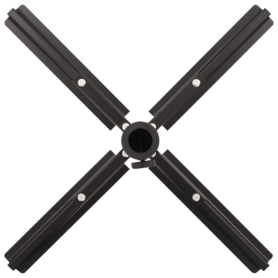 Umbrella Stand with Weight Plates Black