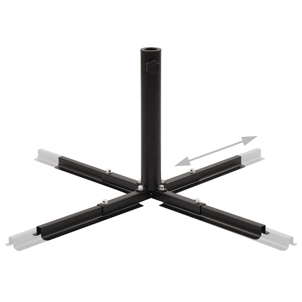 Umbrella Stand with Weight Plates Black