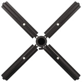 Umbrella Stand with Weight Plates Black - Rear View