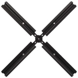 Umbrella Stand with Weight Plates Black - Close-Up Angle