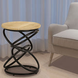 End Table Solid Mango Wood 40x50 cm - Front View