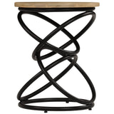 End Table Solid Mango Wood 40x50 cm - Side View