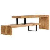 TV Stand Solid Mango Wood - Close-Up Angle