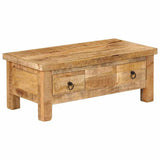 Coffee Table 90x45x35 cm Solid Mango Wood - Close-Up Angle