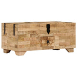 Coffee Table Solid Mango Wood 80x40x35 cm - Side View