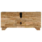 Coffee Table Solid Mango Wood 80x40x35 cm - Top-Down View