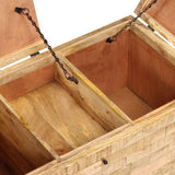 Coffee Table Solid Mango Wood 80x40x35 cm - Close-Up Angle