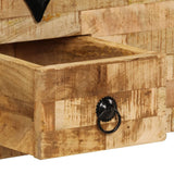 Coffee Table Solid Mango Wood 80x40x35 cm - Low Angle