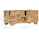 Coffee Table Solid Mango Wood 80x40x35 cm - Extra Image