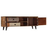 TV Cabinet 118x30x40 cm Solid Mango Wood - Top-Down View