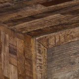 TV Cabinet 118x30x40 cm Solid Mango Wood - Rear View