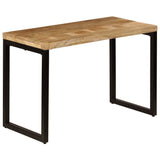 Dining Table 115x55x76 cm Solid Mango Wood and Steel - Extra Image