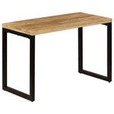 Dining Table 115x55x76 cm Solid Mango Wood and Steel - Extra Image