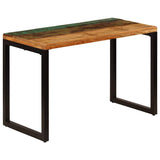 Dining Table 115x55x76 cm Solid Reclaimed Wood and Steel