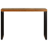 Dining Table 115x55x76 cm Solid Reclaimed Wood and Steel