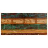 Dining Table 115x55x76 cm Solid Reclaimed Wood and Steel - Top-Down View