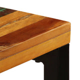 Dining Table 115x55x76 cm Solid Reclaimed Wood and Steel - Extra Image