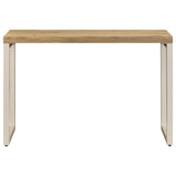 Dining Table 115x55x76 cm Solid Mango Wood and Steel - Side View