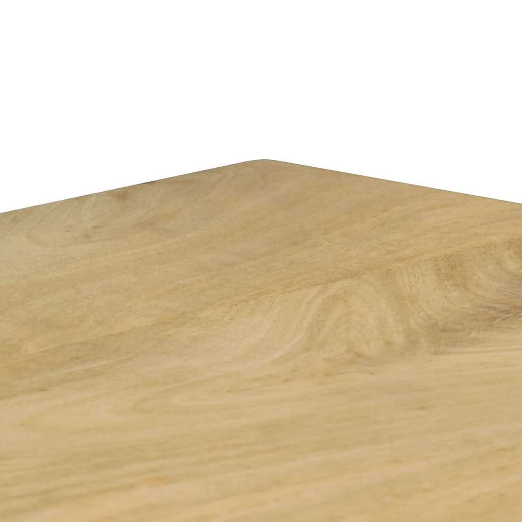 Dining Table 115x55x76 cm Solid Mango Wood and Steel