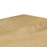 Dining Table 115x55x76 cm Solid Mango Wood and Steel