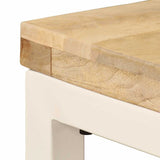 Dining Table 115x55x76 cm Solid Mango Wood and Steel - Low Angle
