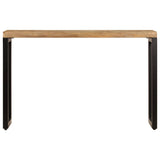 Console Table 120x35x76 cm Solid Wood Mango and Steel - Side View