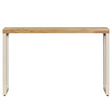 Console Table 120x35x76 cm Solid Wood Mango and Steel