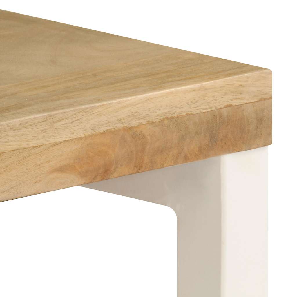 Console Table 120x35x76 cm Solid Wood Mango and Steel
