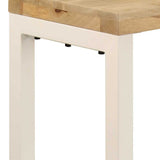 Console Table 120x35x76 cm Solid Wood Mango and Steel