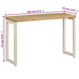 Console Table 120x35x76 cm Solid Wood Mango and Steel