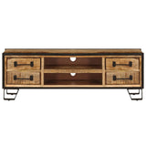 TV Cabinet with Drawers 120x30x40 cm Solid Mango Wood