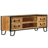 TV Cabinet with Drawers 120x30x40 cm Solid Mango Wood - Side View