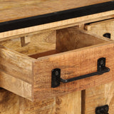 TV Cabinet with Drawers 120x30x40 cm Solid Mango Wood - Low Angle