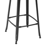 Bar Stools 2 pcs Black Steel - 45-Degree Angle