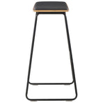 Bar Stools 2 pcs Black Faux Leather